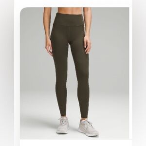 Lululemon Base Pace leggings, size 20, olive, 28” inseam